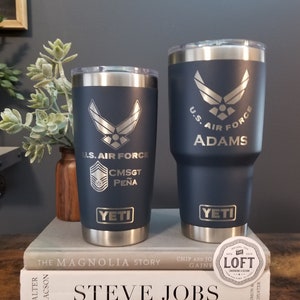 US Air Force Yeti Tumbler, Air Force Gift, Deployment Gift, Military Appreciation, Gift for Airman, USAF, Veterans Day Gift, Air Force Cup
