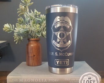 Engraved Yeti Tumbler, Police Officer Gift, Deputy Sheriff, Deputy Wife, Law Enforcement Retirement, Police Academy Graduation, Police Mug