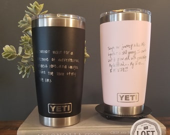Handwriting Gift, Engraved Yeti, Personalized Yeti, Unique Fathers Day Gift, Kids Handwriting Gift, Doodle Gifts, Memorial Handwriting Gift