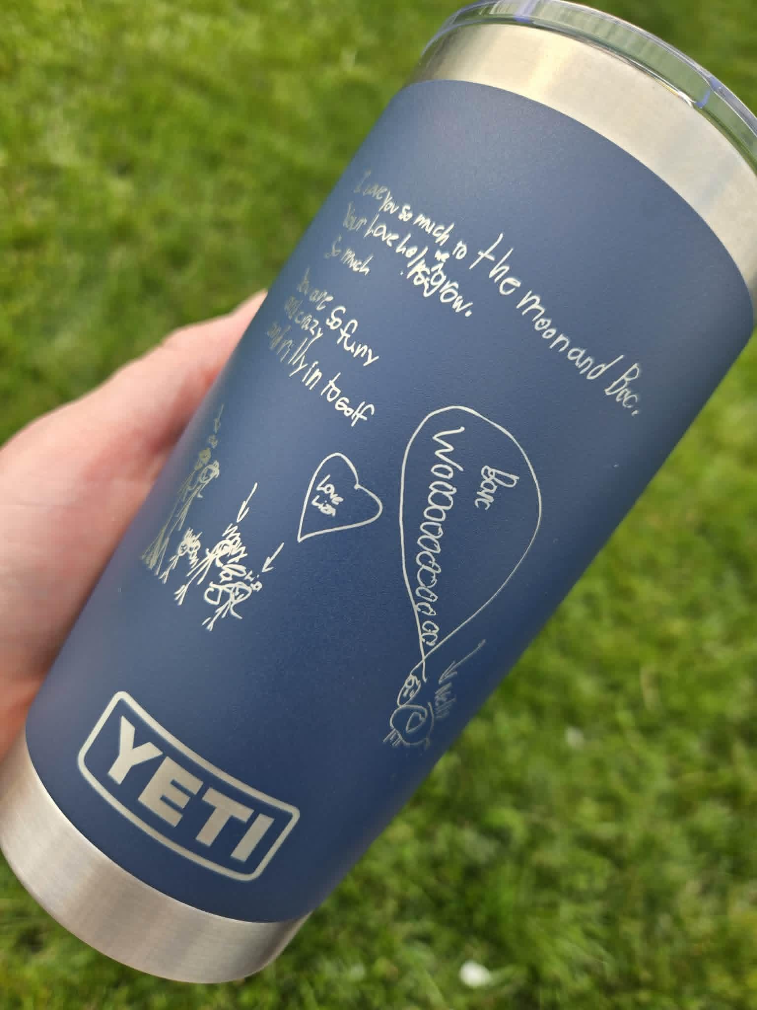 Custom Handwriting Engraved YETI® Tumbler | Personalized