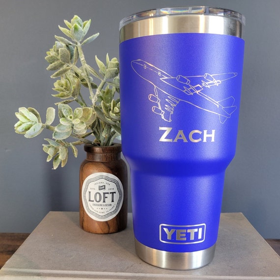 Yeti personalizado para piloto, amante de los aviones, vaso