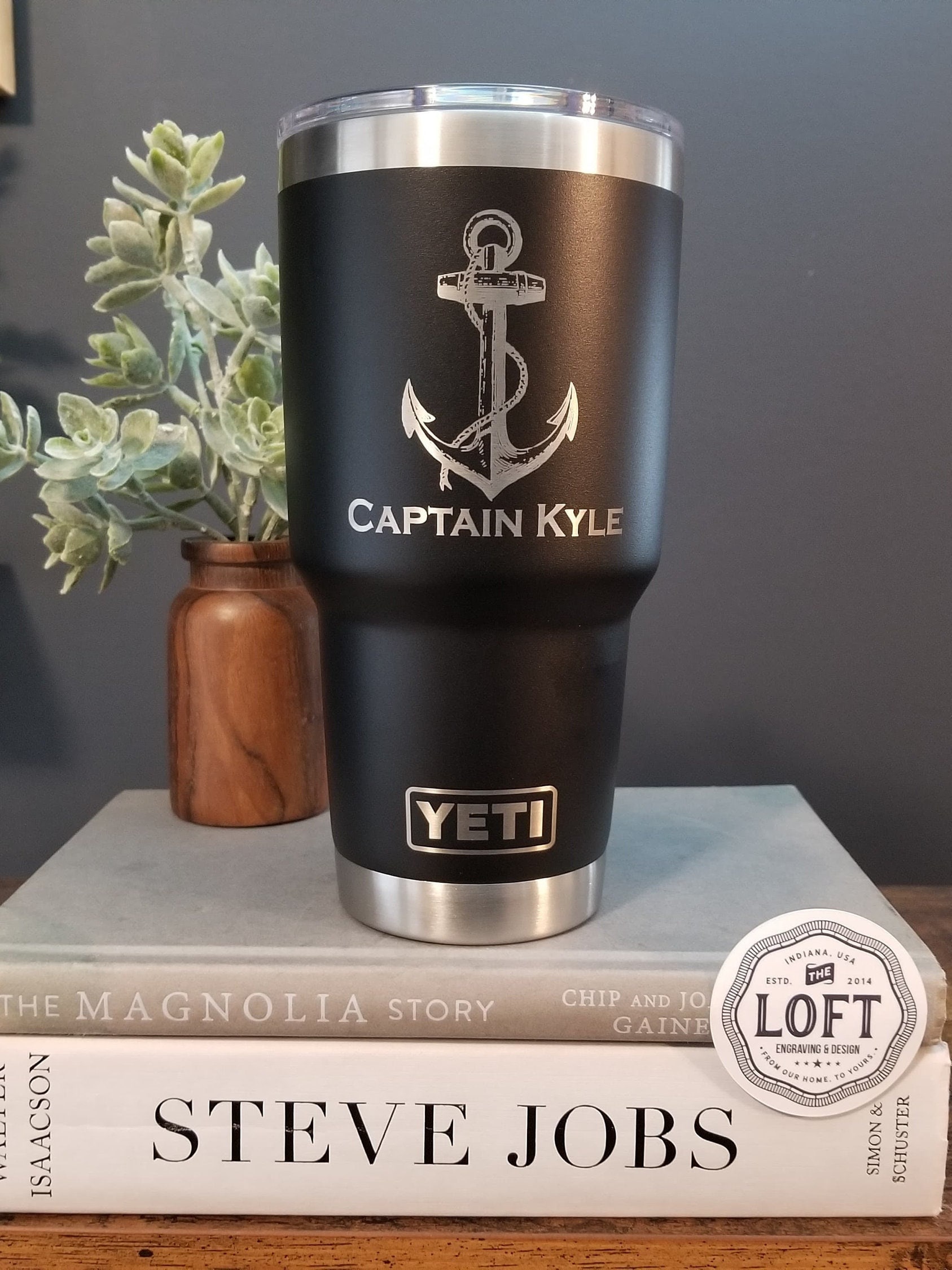 Nautical Tumbler, Anchor Yeti, Engraved Yeti Tumbler, Lake Life