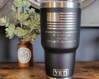 Personalized Fathers Gift, Law Enforcment Engraved Yeti, Police Officer Gift, Custom Engraved Yeti Tumbler