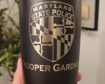 Maryland State Police, Law Enforcement Engraved Yeti, Police Officer Gift, Custom Yeti Tumbler, Deputy Coffee Mug, Police Appreciation Gift