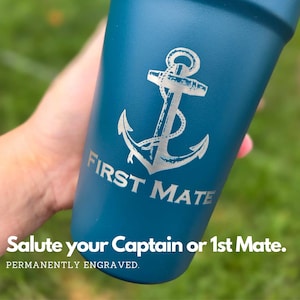 Engraved Yeti, Navigation Compass, Boating Gift, Captain Tumbler, First Mate, Nautical Cup, Boat Captain, Ship Wheel, Ship Anchor, New Boat