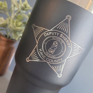 K9 Gift for Officer, Law Enforcement Engraved Yeti, Police Officer Gift, Custom Engraved Yeti Tumbler, Sheriff Badge, Dog Lover Personalized