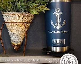 Engraved Yeti, Navigation Compass, Boating Gifts, Captain Tumbler, Boat Captain, Nautical Cup, Boat Captain, Ship Wheel, Ship Anchor