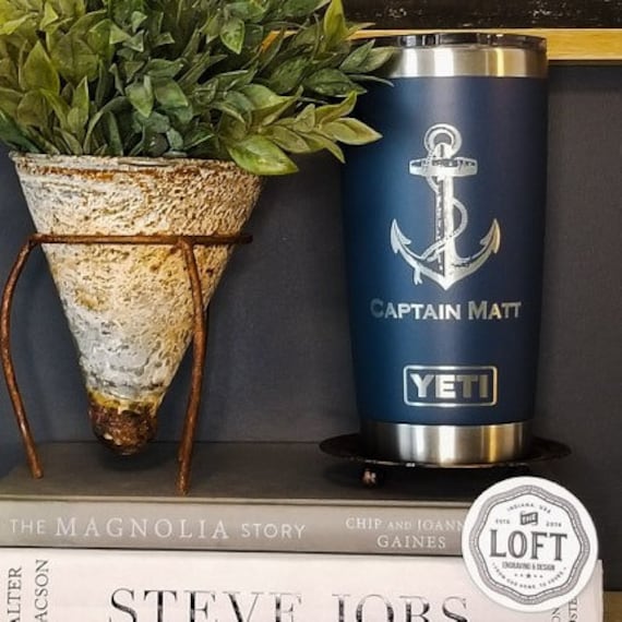 Engraved Yeti, Navigation Compass, Boating Gifts, Captain Tumbler