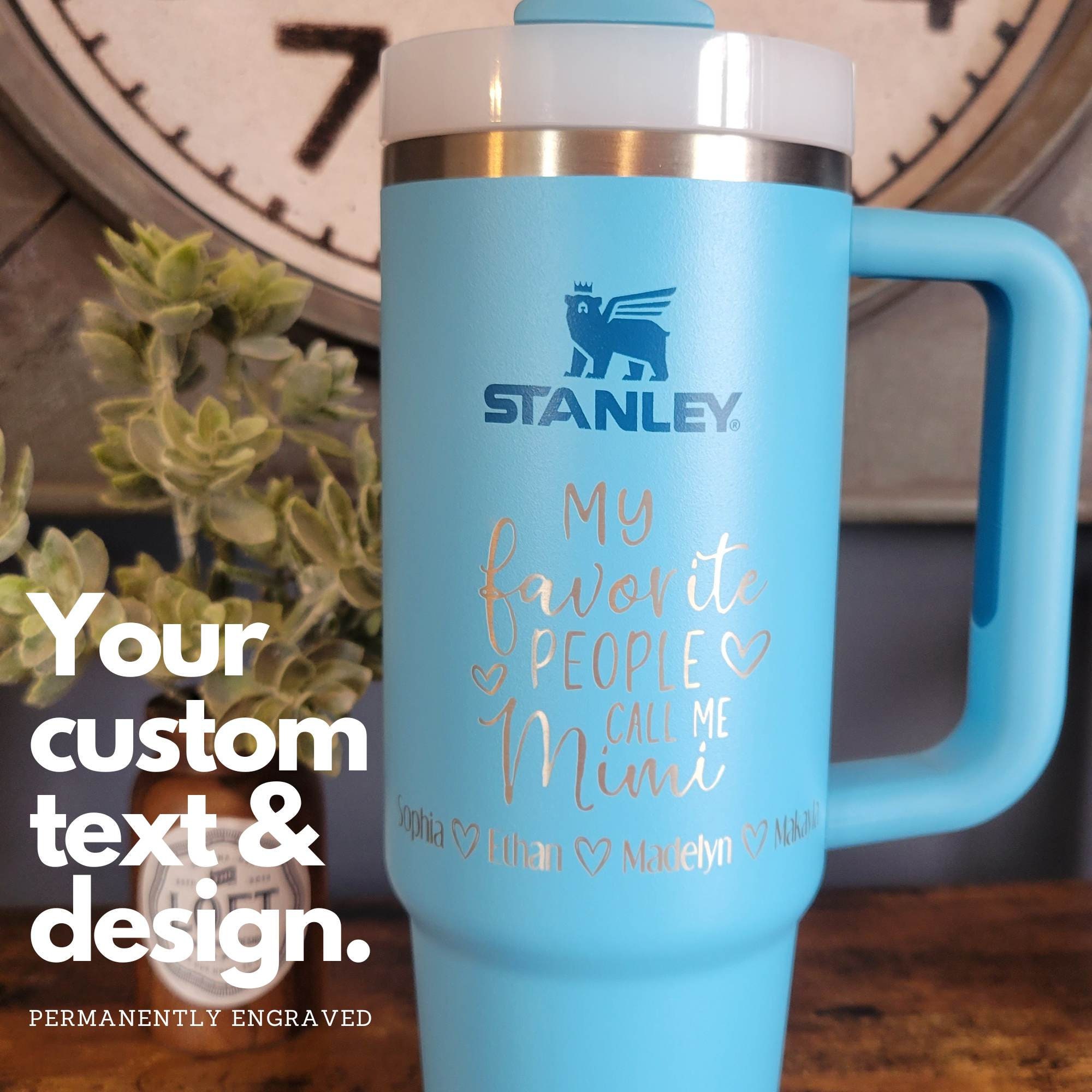 Stanley 40oz Quencher  Engraved with Tiger Lightening Bolt Design, Ti –  Freckled & Framed Sign Co.