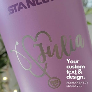 Engraved Stanley for Nurse, Stanley Engraved Nurse, Nursing School Graduation, Personalized Gift, Custom Engraved Stanley, Stanley Engraving