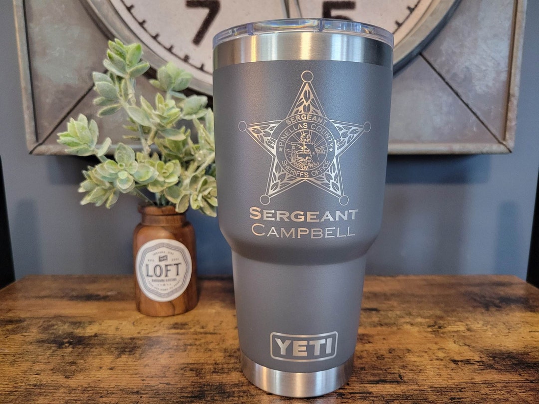 Law Enforcement Engraved Tumbler, State Police, Police Officer Gift, Back the Blue, Deputy