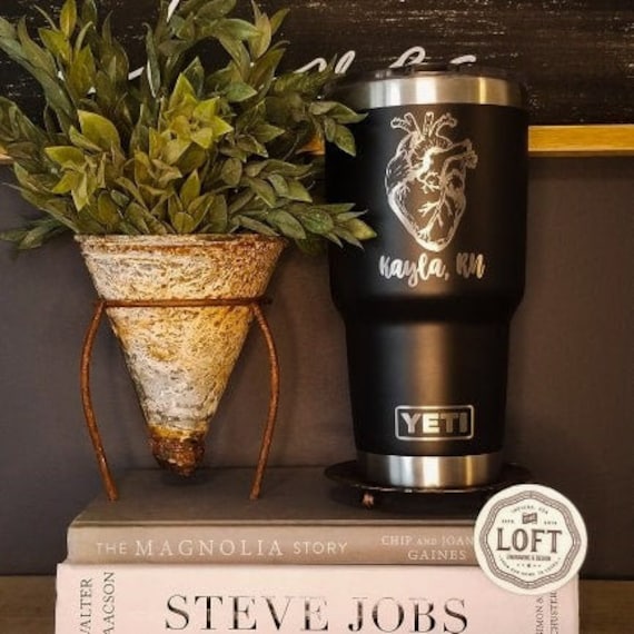  Stethoscope Design w/Custom Name Engraved yeti Stainless Steel Travel  Mug - NOT A STICKER! : Handmade Products
