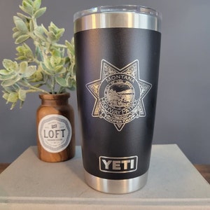 Law Enforcement Engraved Yeti, Police Officer Cup, Custom Engraved Tumbler, Deputy Sheriff Mug, Police Appreciation, Police Retirement Gift
