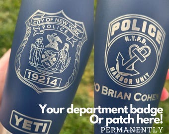 NYPD Engraved Yeti, NYPD Graduation Gift, New York Police Mug, NYPD Police Badge Tumbler, New York Police Coffee Mug, Detective Retirement