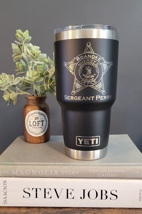 Custom Yeti 30 oz Rambler Tumbler Laser Engraved U S M C - Small