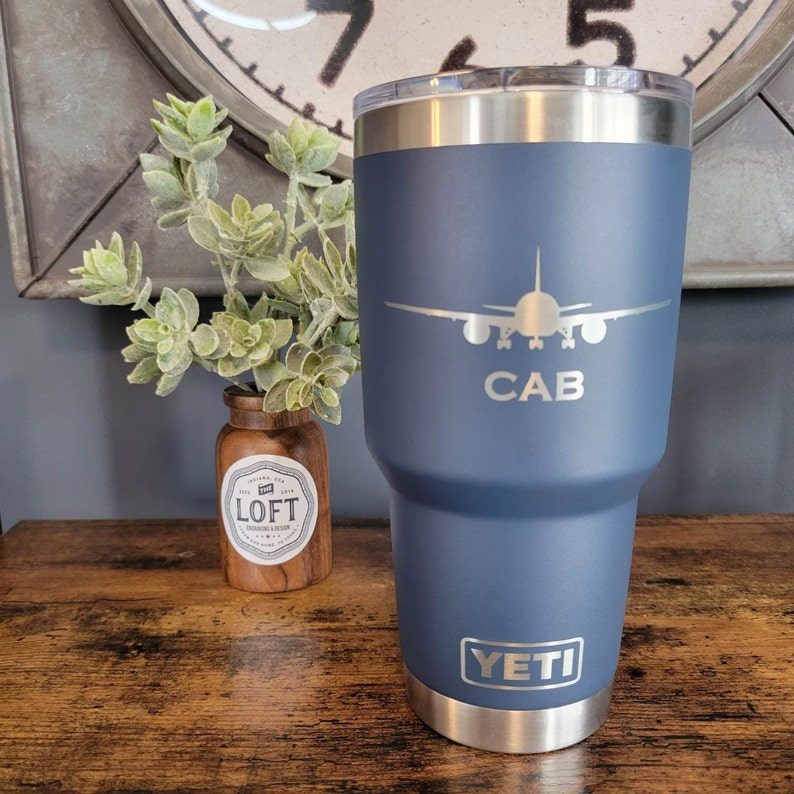 Pilot Gift, Pilot Gift for Men, Airplane Gift, Gift for Pilot, Aviation Gift, Engraved Yeti Tumbler, Airplane Gifts, Pilot Mug, Pilot Wife image 2