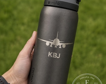 Custom Engraved Aviation YETI Tumbler – Personalized with Any Aircraft, Tail Number, Text & More