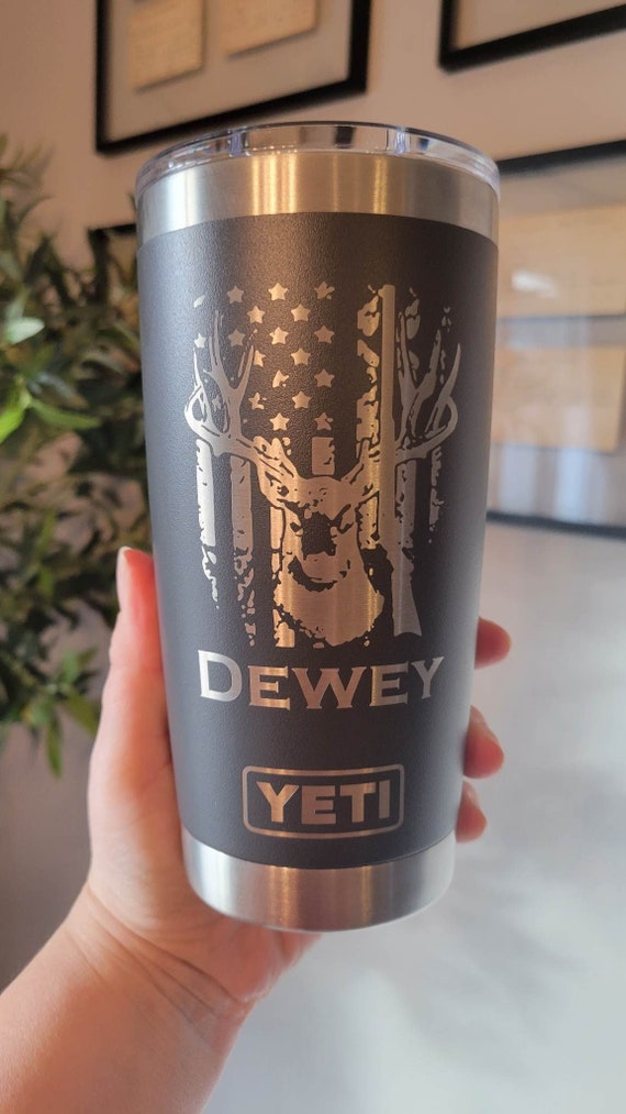 Fathers Day Gift, Engraved Yeti Tumbler, Outdoors Man Gift, Fisherman  Coffee Mug, Gift for Hunter, Deer Hunter Tumbler, Deer Antler 