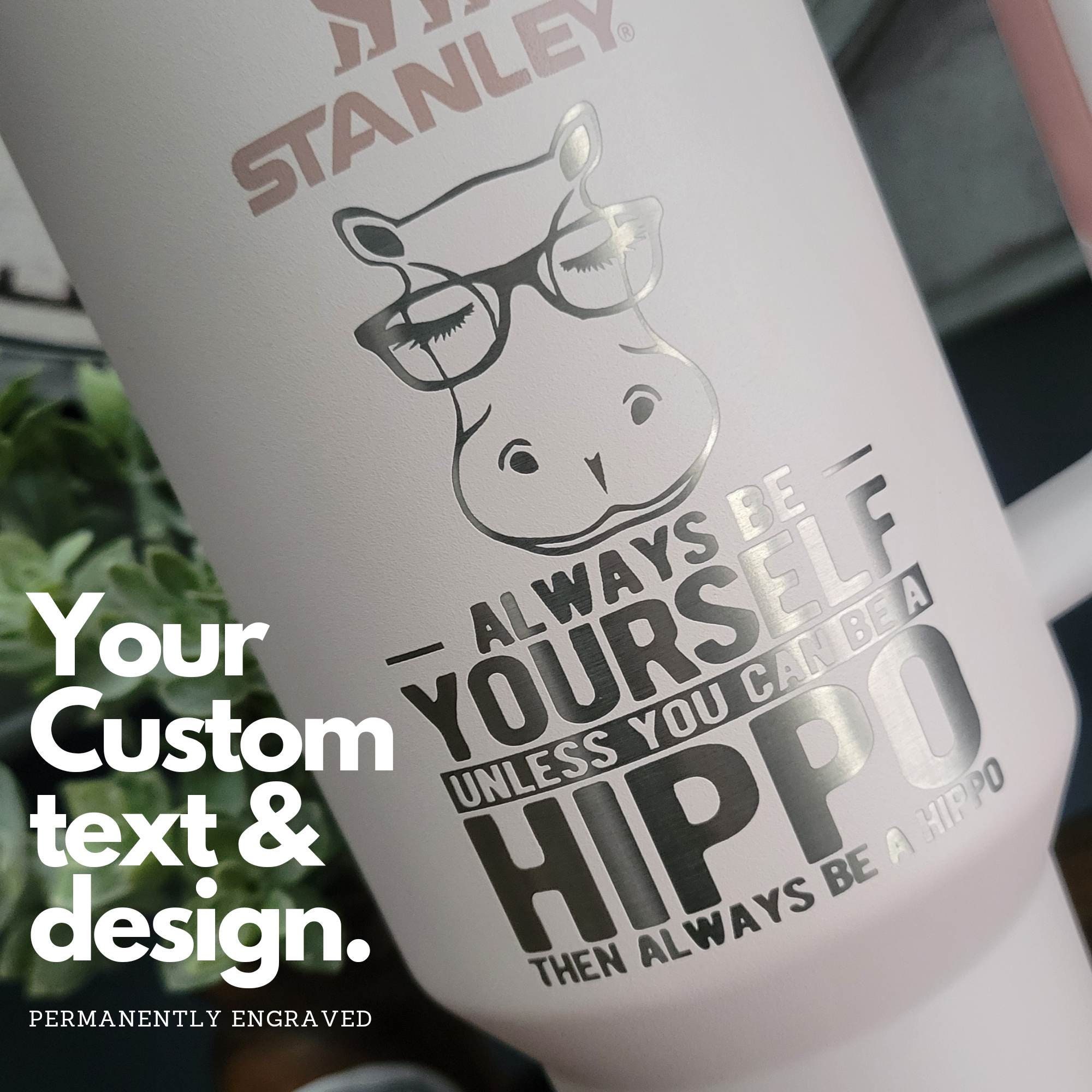 Stanley Personalized Tumbler Gift for Women Stanley Fanny Bag Black Letters  Hold Cell Phone Personalized Letter Customize Stanley Tumbler 