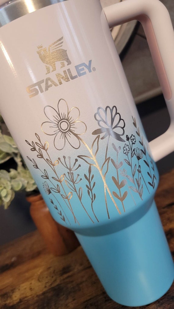 Engraved Stanley Tumbler H2.0, Personalized Stanley Quencher, Gift for Her,  Personalized Gift, Custom Stanley Mug, Floral Stanley Tumbler -  Ireland