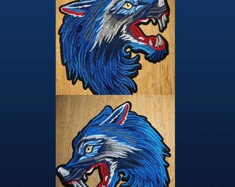 Animal wolf head iron on patches Sewon embroidered patch motif applique JB
