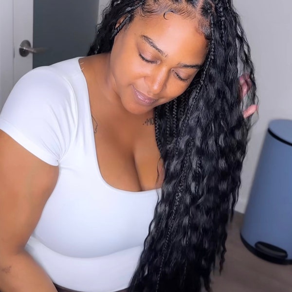 wet and wavy human braiding hair