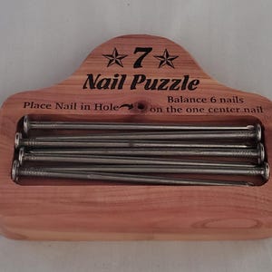Wood Puzzle 7 Nail Puzzle