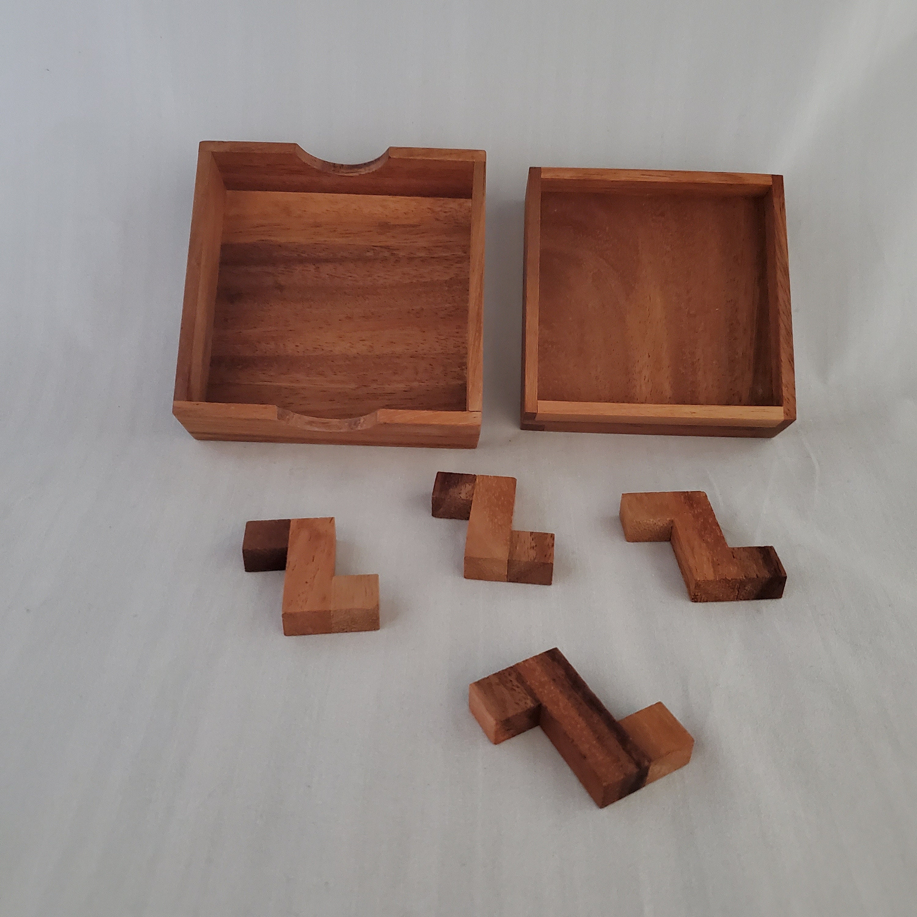 Best Buy: Samsonico USA Wooden Puzzles (Set of 4) Brown SM-50950