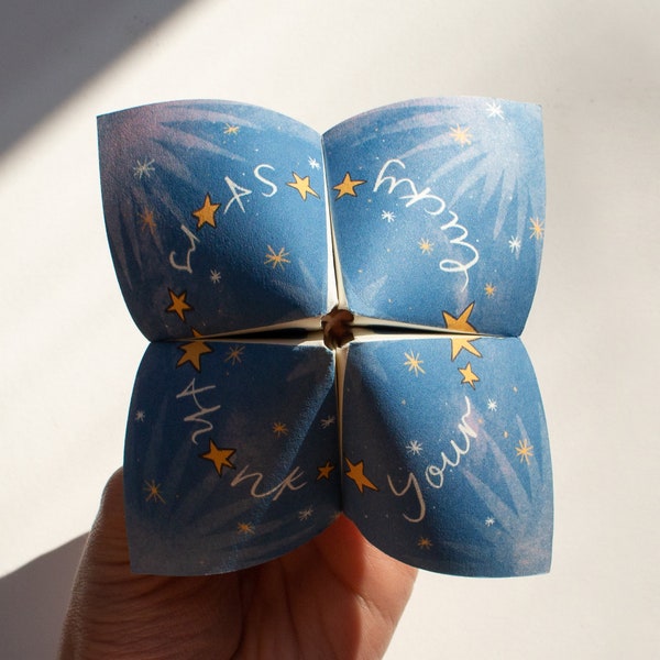 Fortune Teller / Cootie Catcher Printable: Thank Your Lucky Stars