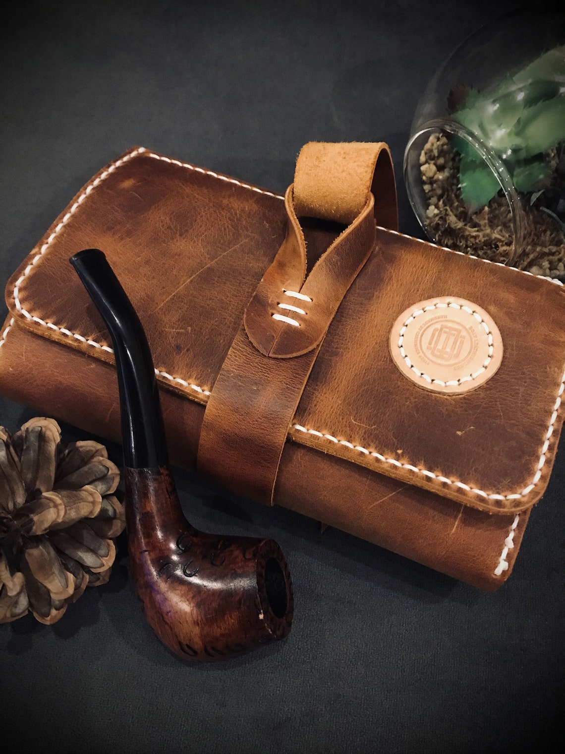 Custom Tobacco Pouch Leather Tobacco Pouch for Pipe Pipe Bag Etsy