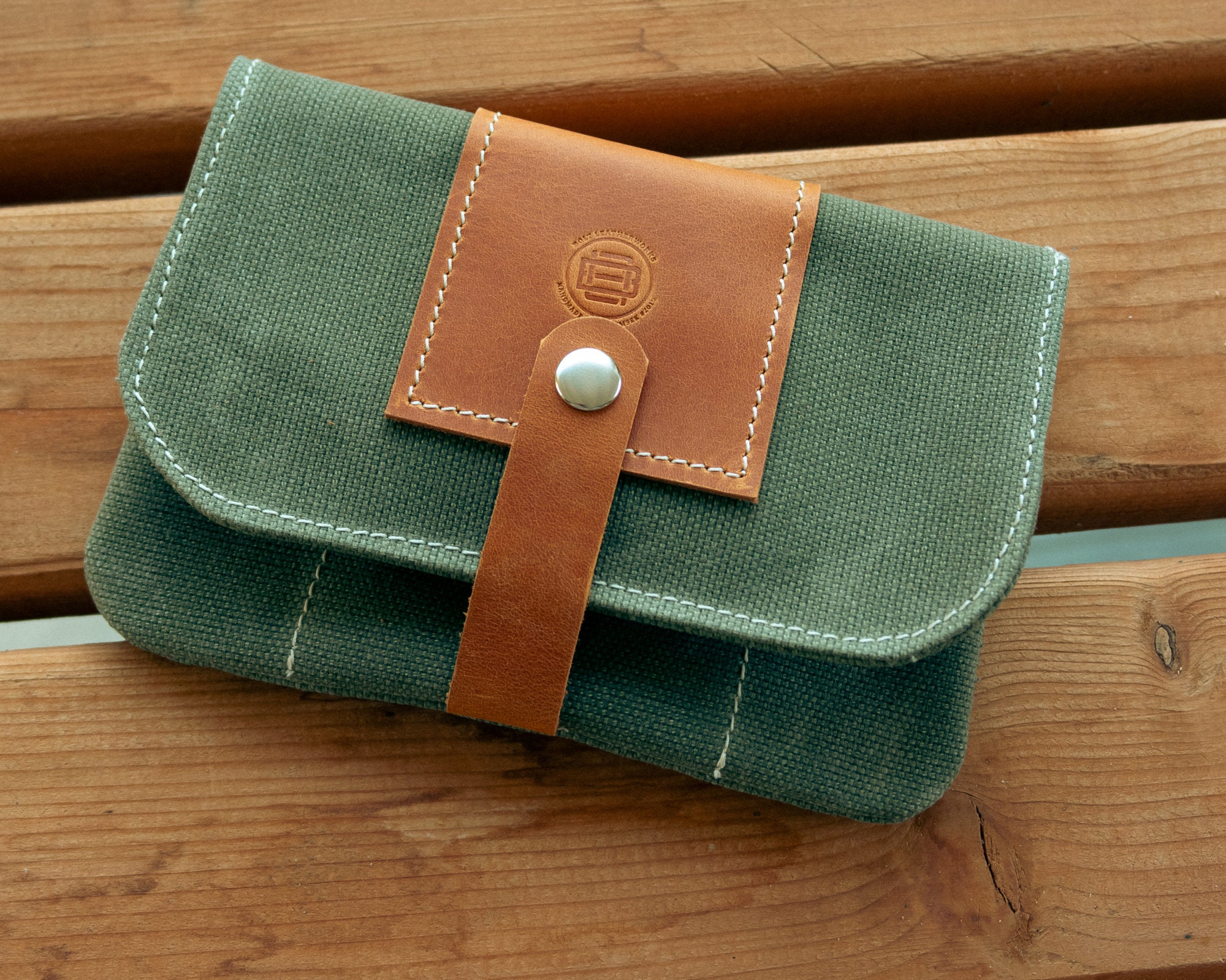 Waxed Canvas Tobacco Pouch, Waterproof Tobacco Cover, Handmade Tobacco Pouch, Small Canvas Pouch