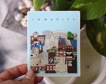 Iowa Cityscape Sticker