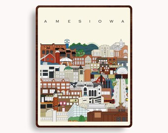 Ames Cityscape Print