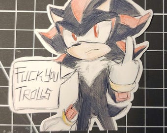 Pegatina de Shadow the Hedgehog / Meme de Sonic / Tails es troleado /