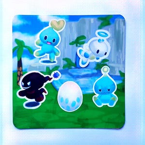Chao sticker pack | Sonic Adventure 2| pseudo-3D style
