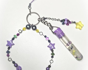 Test Tube Alien Charm | Wrist Phone strap|  | Upcycled |