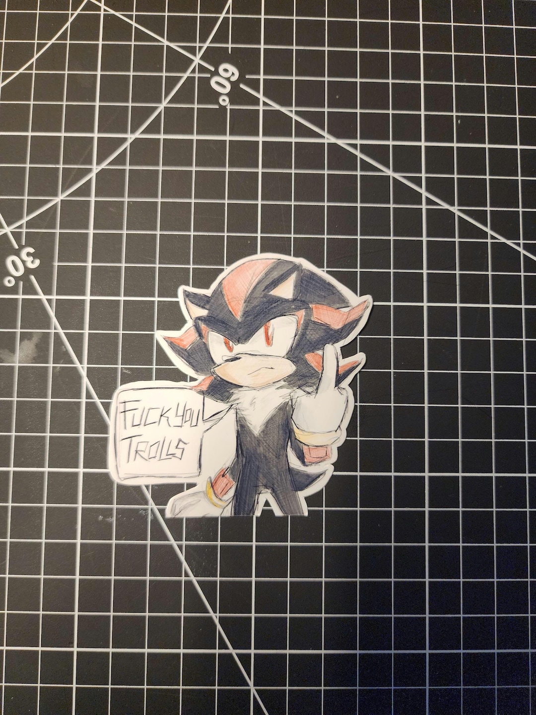 Get Trolled Sticker Shadow the Hedgehog Sticker | Sonic Meme | Tails Gets Trolled | - Etsy