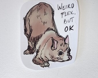 Pegatina Chihuahua Flex / Flex extraño, pero está bien