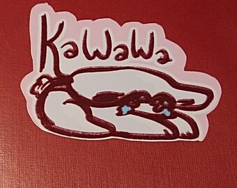 Pegatina del conejito Kawawa / Conejo lamentable /