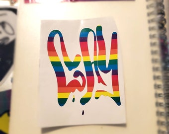 Pegatina arco iris GAY / Orgullo LGBTQ+ / calcomanía de vinilo