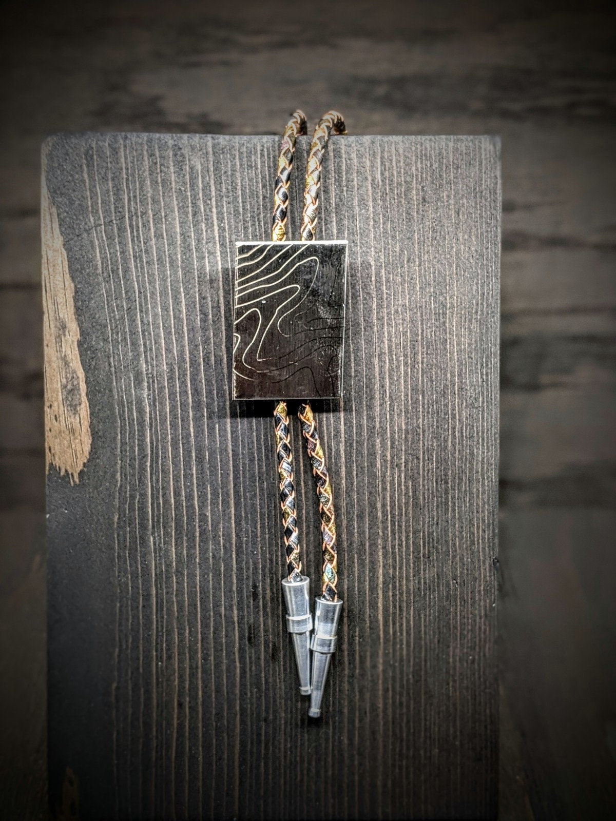 Modern Bolo Tie Steel handmade in CO | Etsy