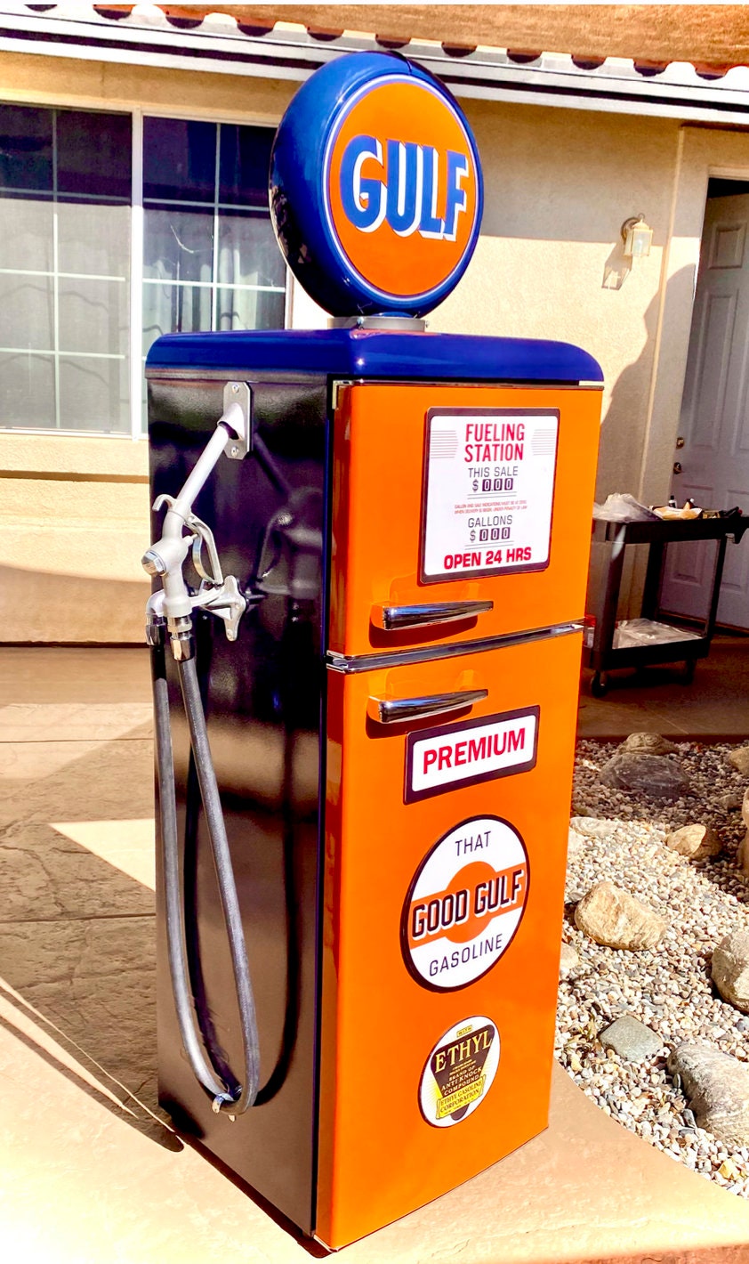 Gulf Gas Pump Refrigerator Etsy