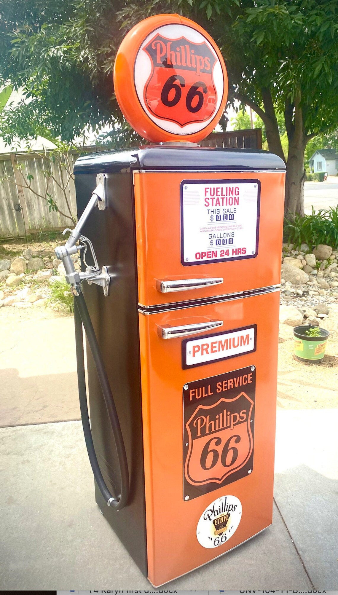 Phillips 66 Gas Pump Refrigerator Etsy