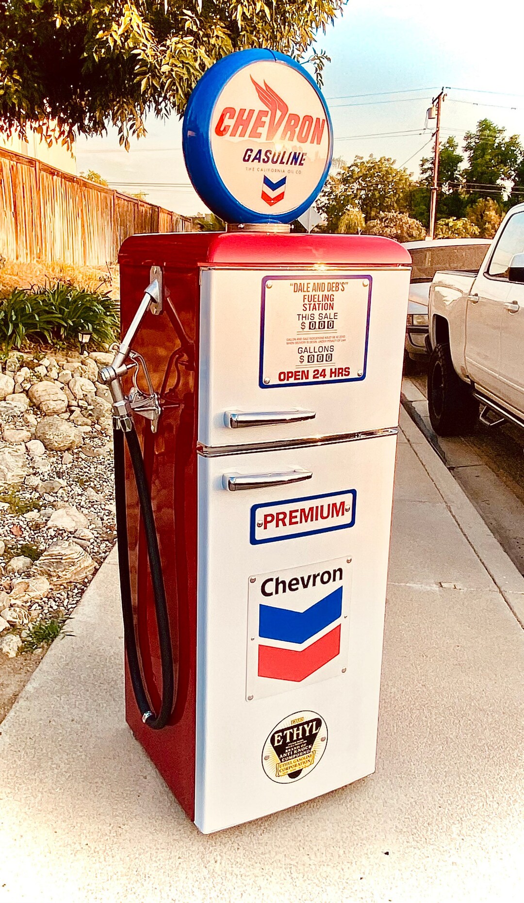 Chevron Gas Pump Refrigerator Etsy