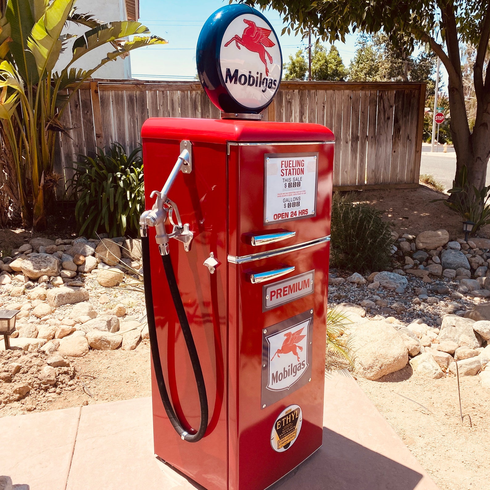 Mobil Gas Pump Refrigerator Etsy