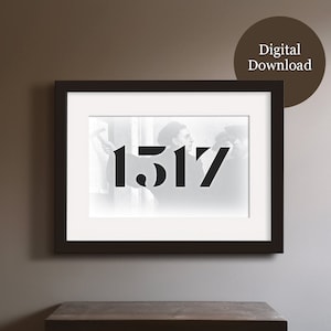1517 Reformation Day Poster / Reformed Art / Wall Decor / Martin Luther