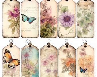 Junk Journal Tags Digital Downloads .PNG