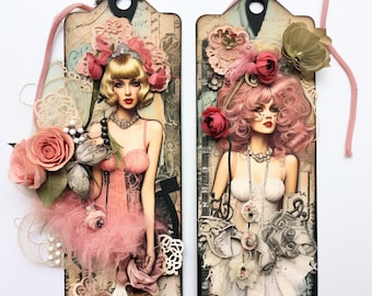 Barbie look Junk Journal Tags .PNG