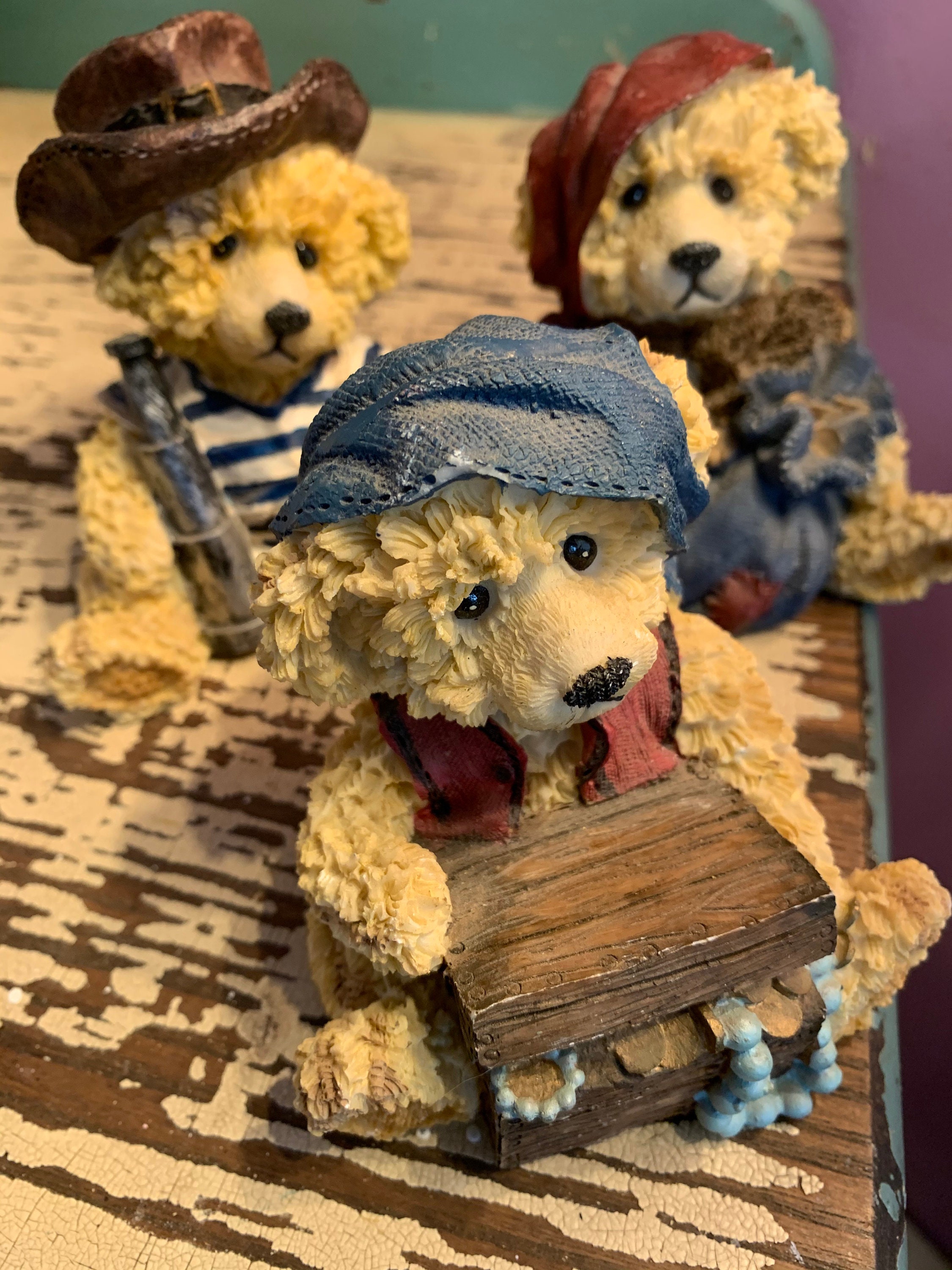 Figurine bear Three Vintage Ceramic bear figurines Ks Etsy