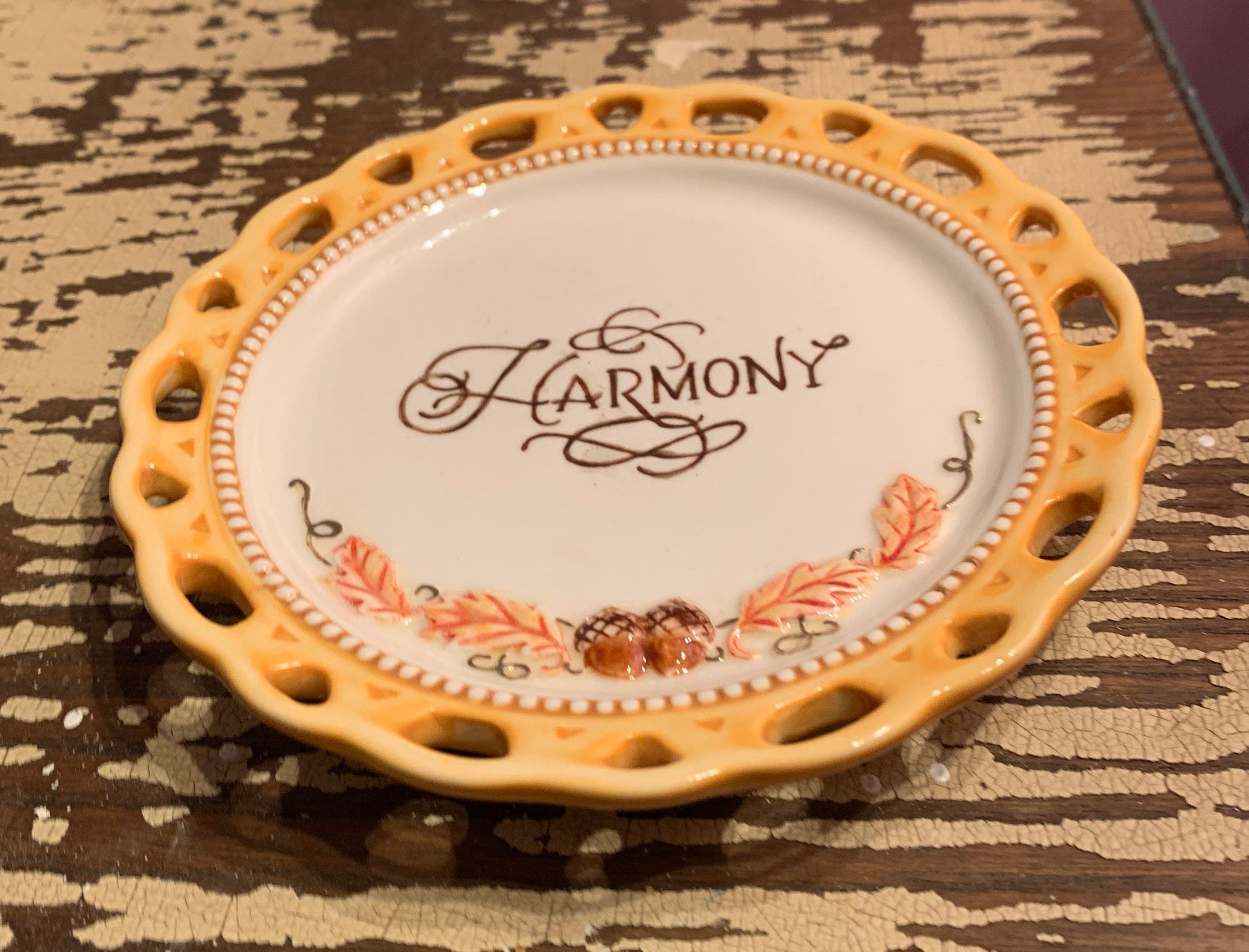 Vintage Grasslands Road 'Harmony' Trinket Dish Etsy